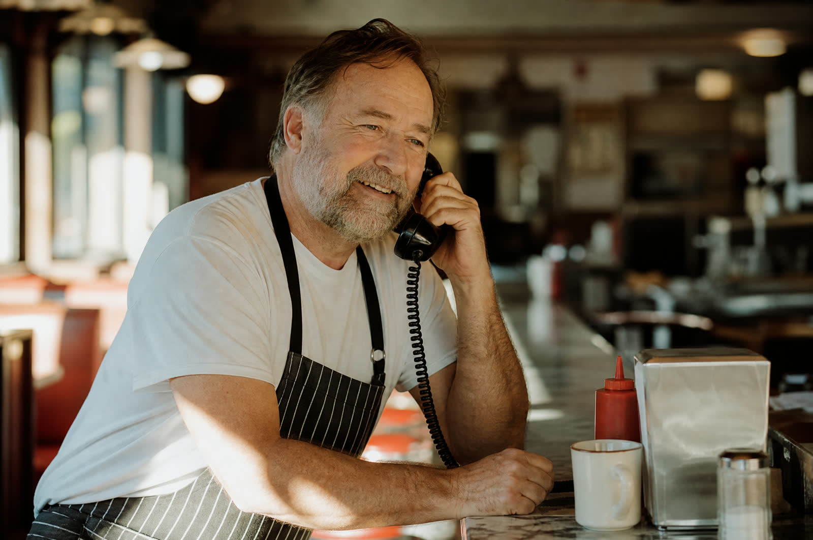 Business owner taking the call